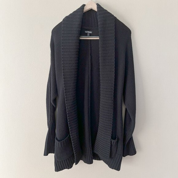 Express Black Knit Cardigan Size L - Picture 1 of 4
